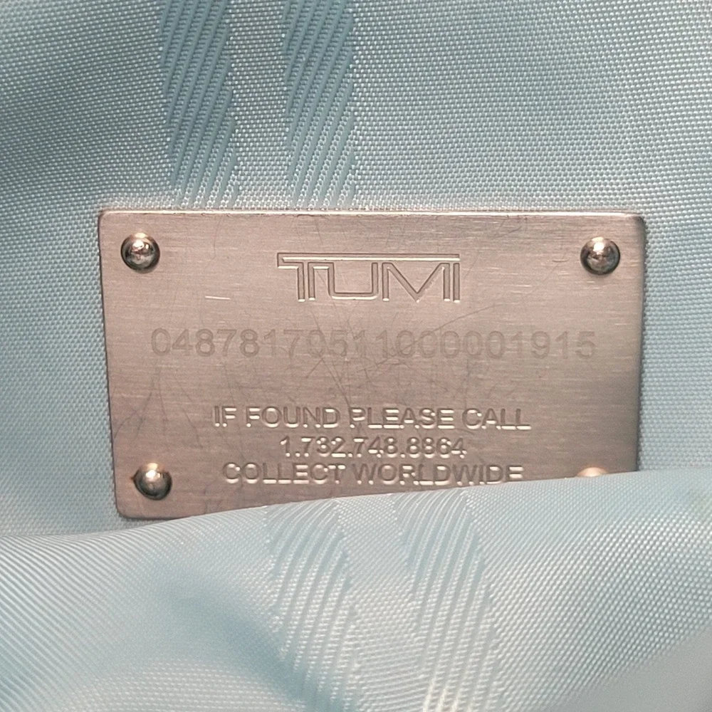 TUMI Bag Black Nylon Leather Trim Crossbody Messenger Travel Flat Unisex